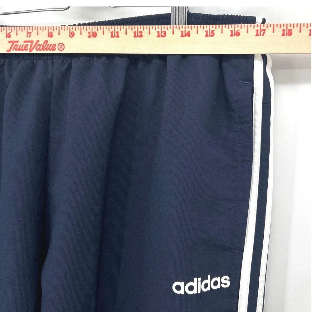 Adidas Mens Track Pants‎ 2XL Navy Blue 3-Stripe Mesh Lined Athletic Joggers